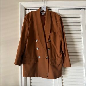 Ann Taylor Vintage 100% Wool Double-Breasted Blazer